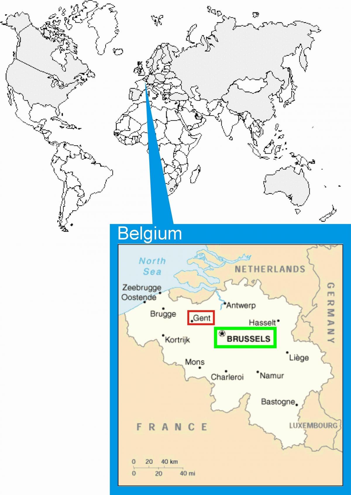 dónde está en el mapa de Bruselas
