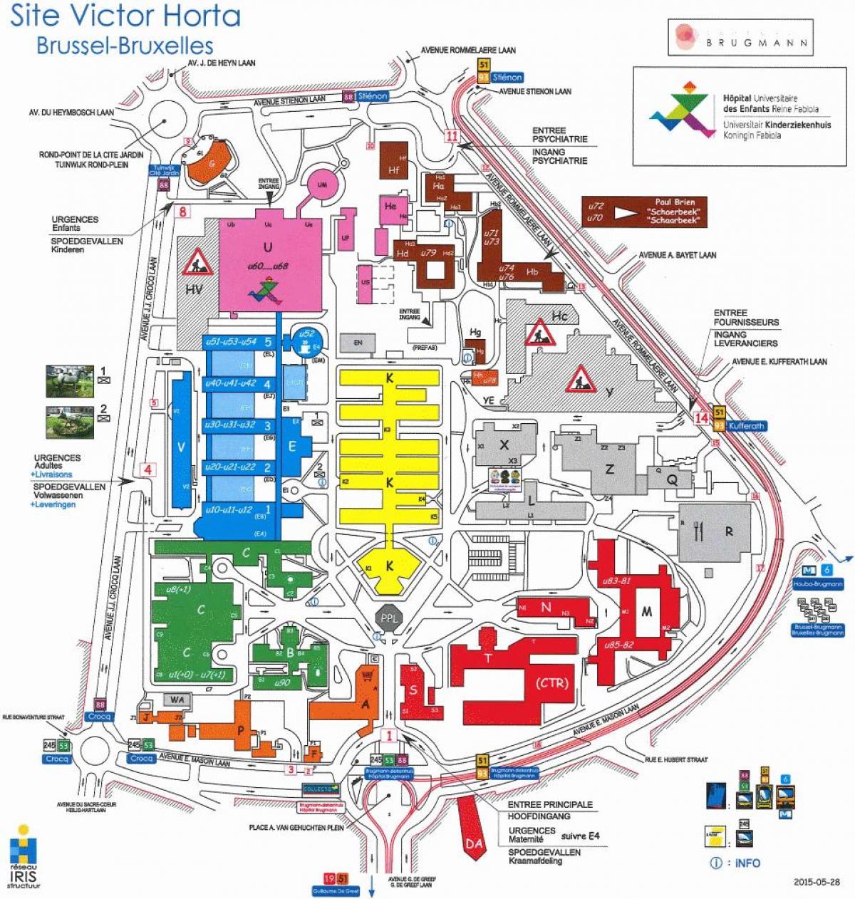 Bruxelles hospital mapa
