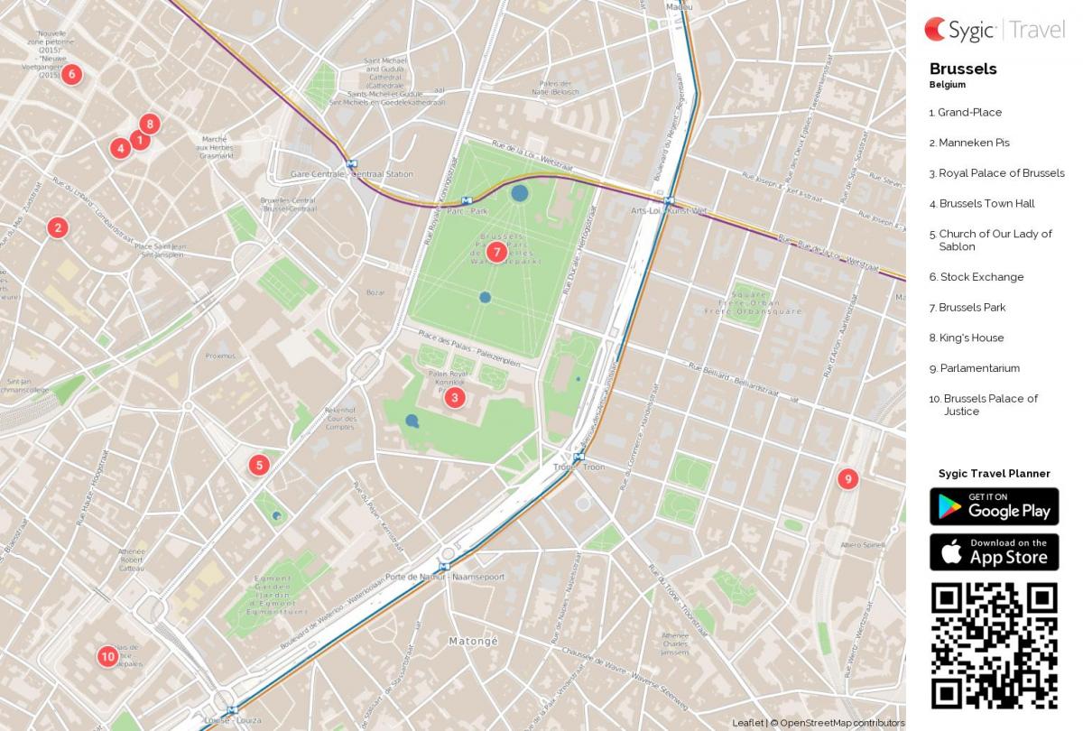 Bruxelles mapa del parque