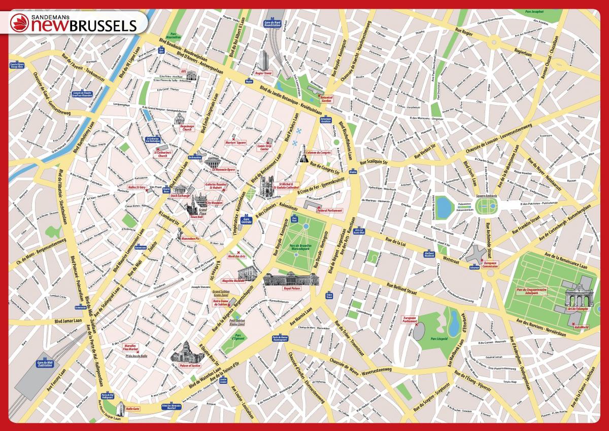 mapa de Bruselas mapa turístico