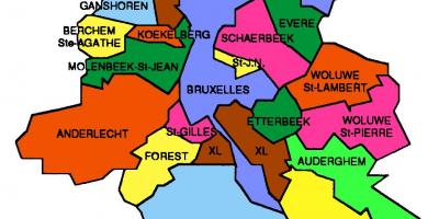 Mapa de Bruselas área