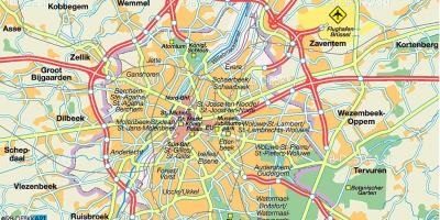 Bruxelles mapa de las autopistas