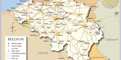 Mapa de Bruselas país