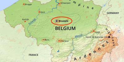 Bruxelles mapa geográfico
