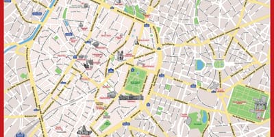 Mapa de Bruselas mapa turístico
