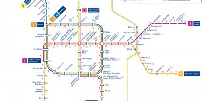 Bruselas mapa de la red de tranvía