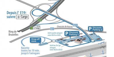 Mapa de parking en el aeropuerto de Bruselas