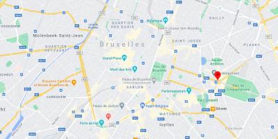 Mapa de lugar schuman Bruselas